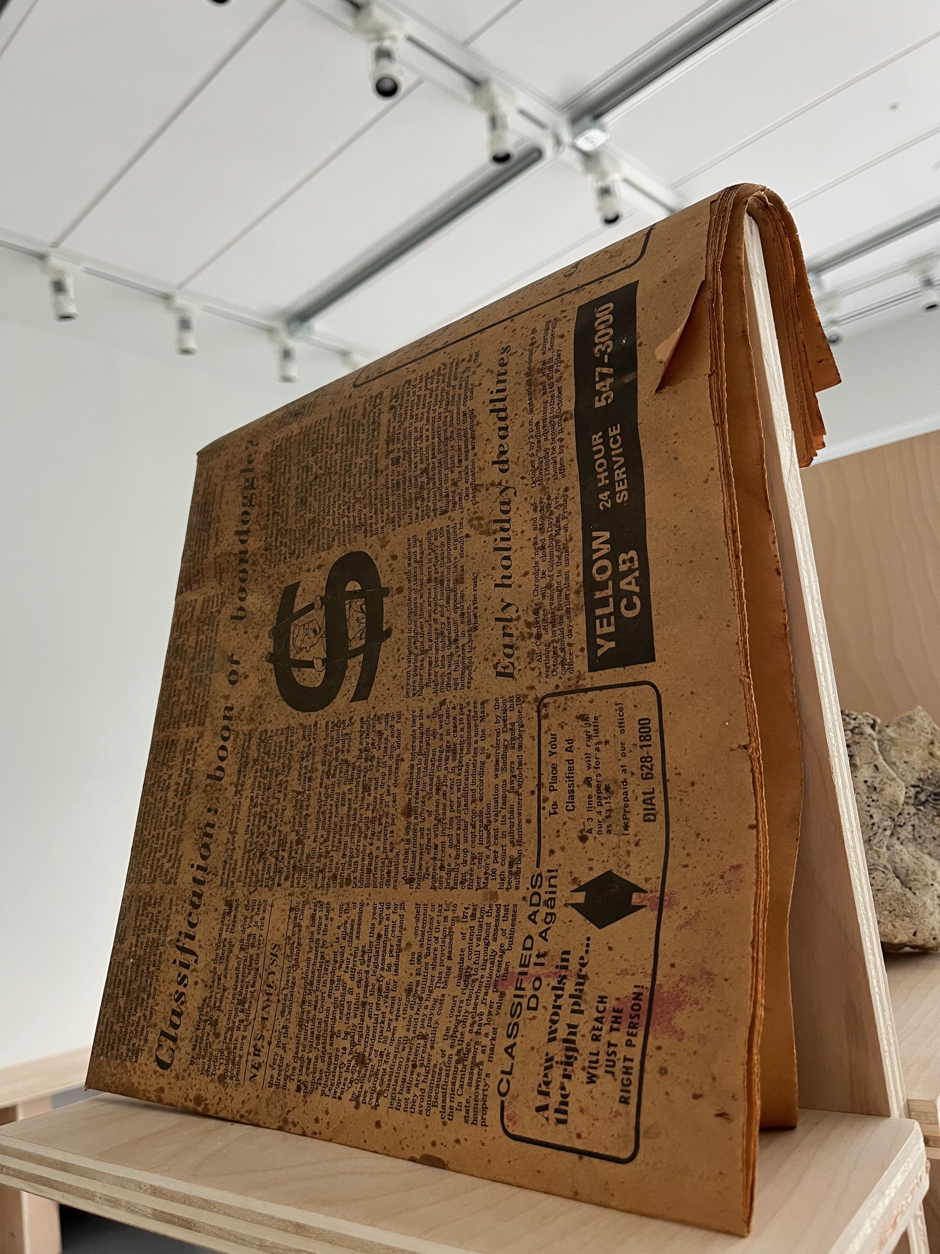 Image of an old local Cambridge newspaper from the 1970s